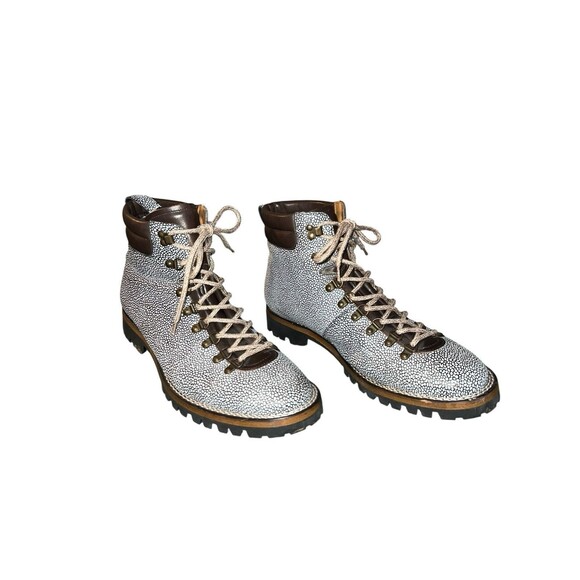TAFT THE VIKING BOOT STONE LEATHER SZ 46 MENS US 13 LINED HIKING BOOTS